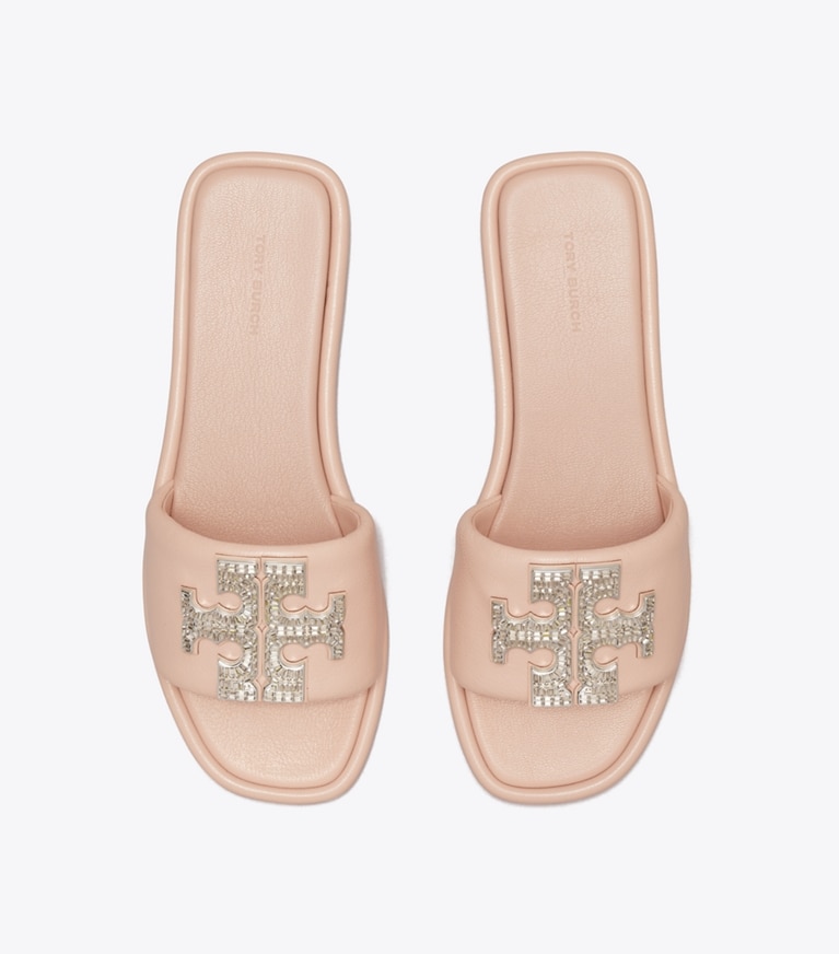 Tory Burch designer sandalen Deco Sportslide mit Doppel-T in SHELL ROSE PINK angle