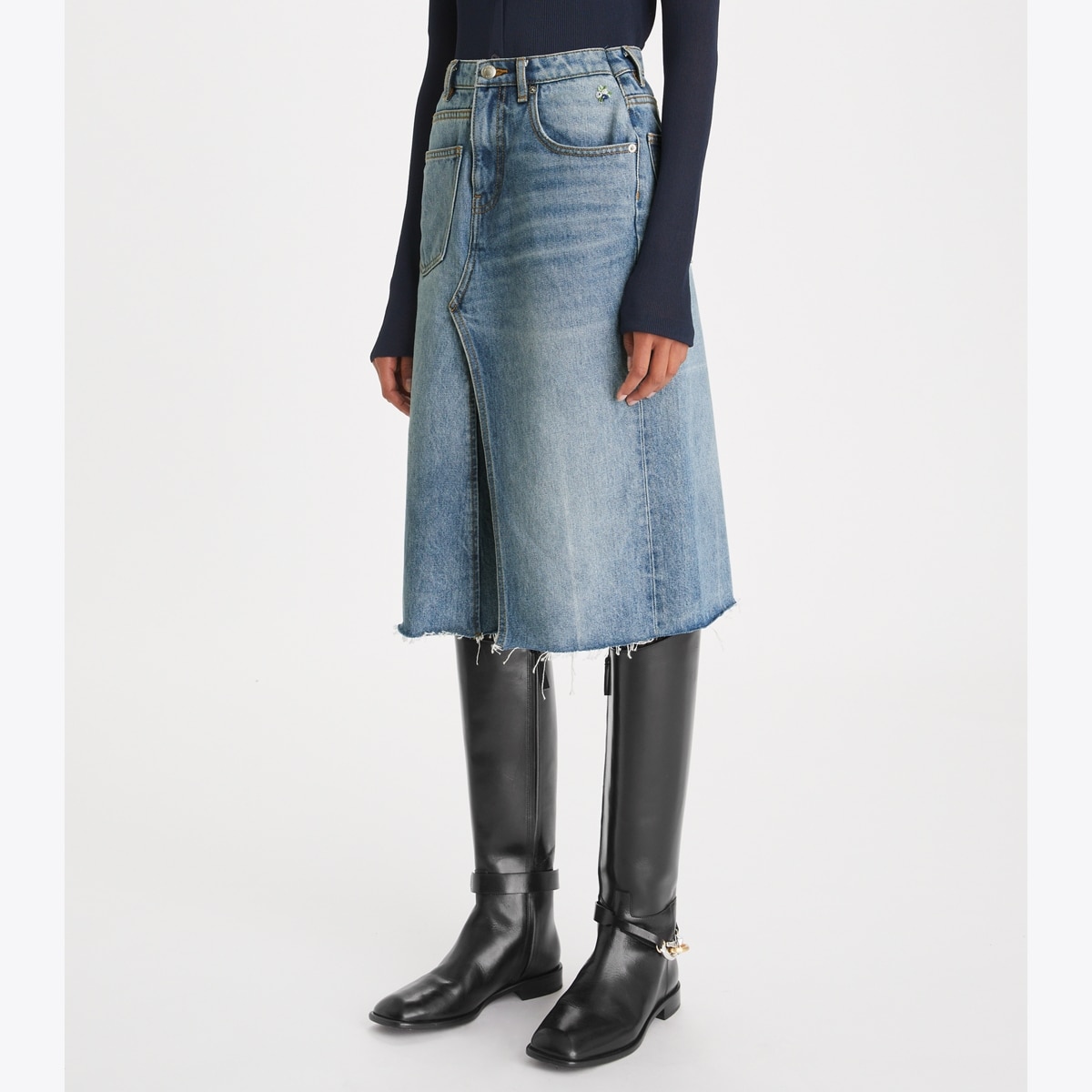 Simone / first denim skirt(INDIGO) – deres.online