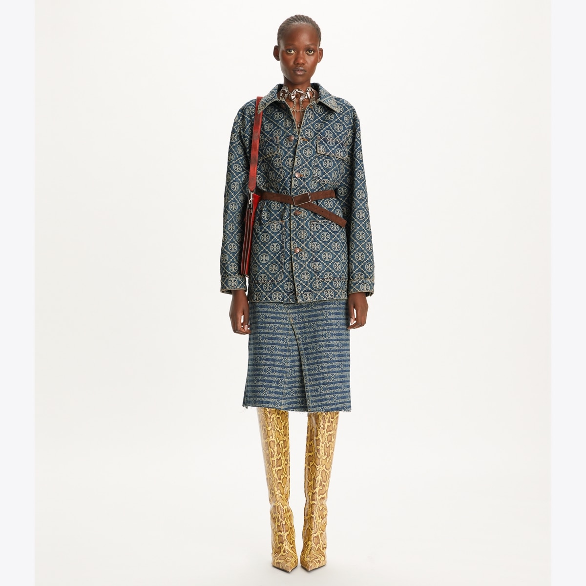 Deconstructed Denim Skirt: Women's Designer Bottoms | Tory Burch