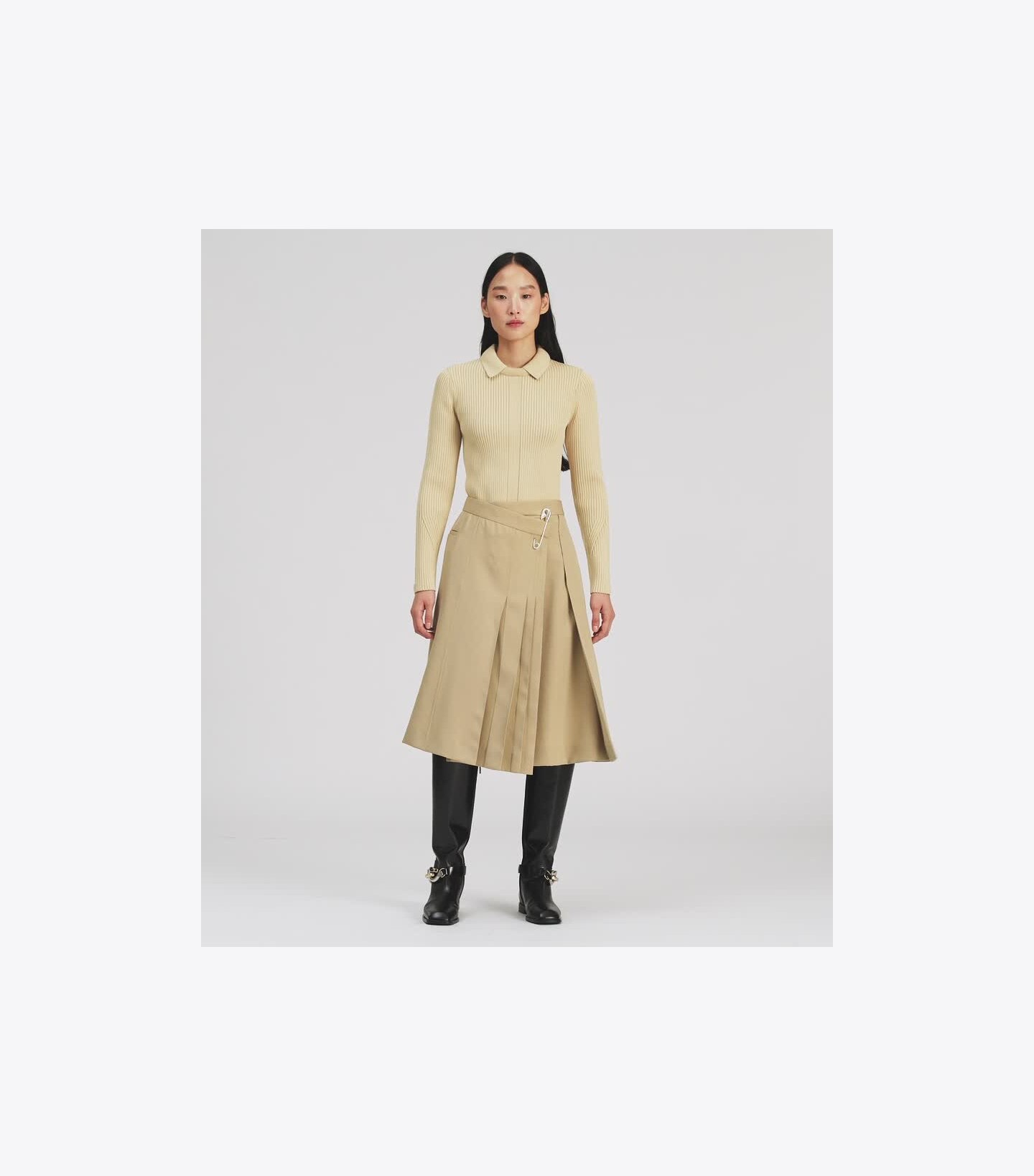 Deconstructed Wool Skirt