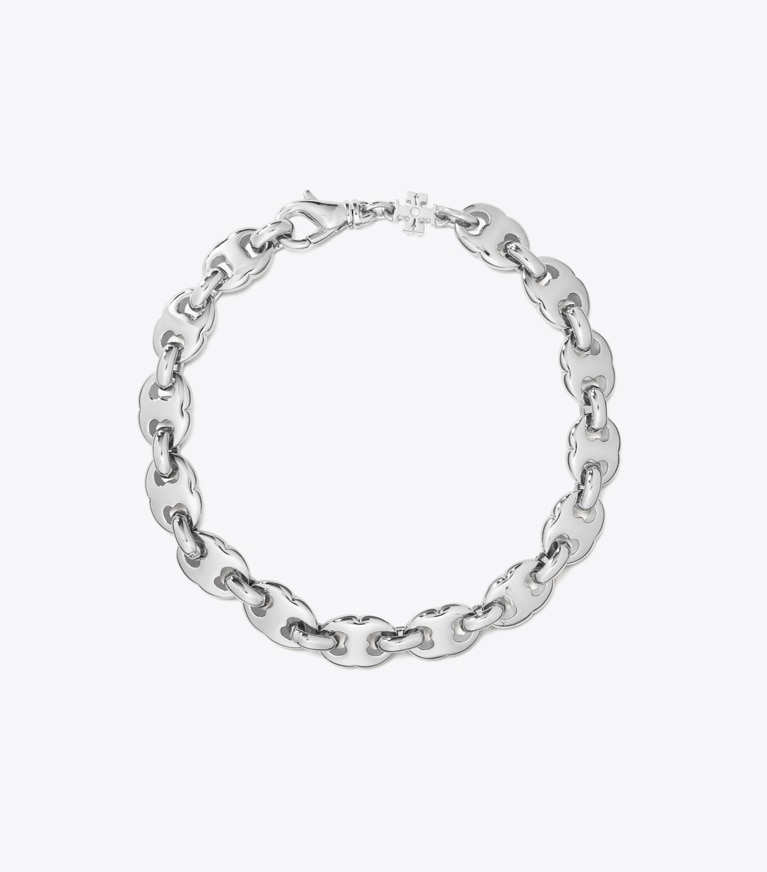 Tory Burch designer ブレスレット デリケート ジェミニ リンク ブレスレット in Light Silver front