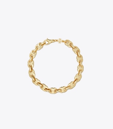 Tory Burch designer ブレスレット デリケート ジェミニ リンク ブレスレット in Light Brass front