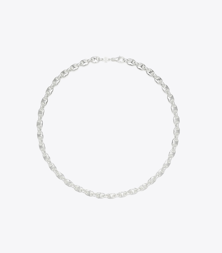 Tory Burch designer ネックレス デリケート ジェミニ ネックレス in Light Silver front