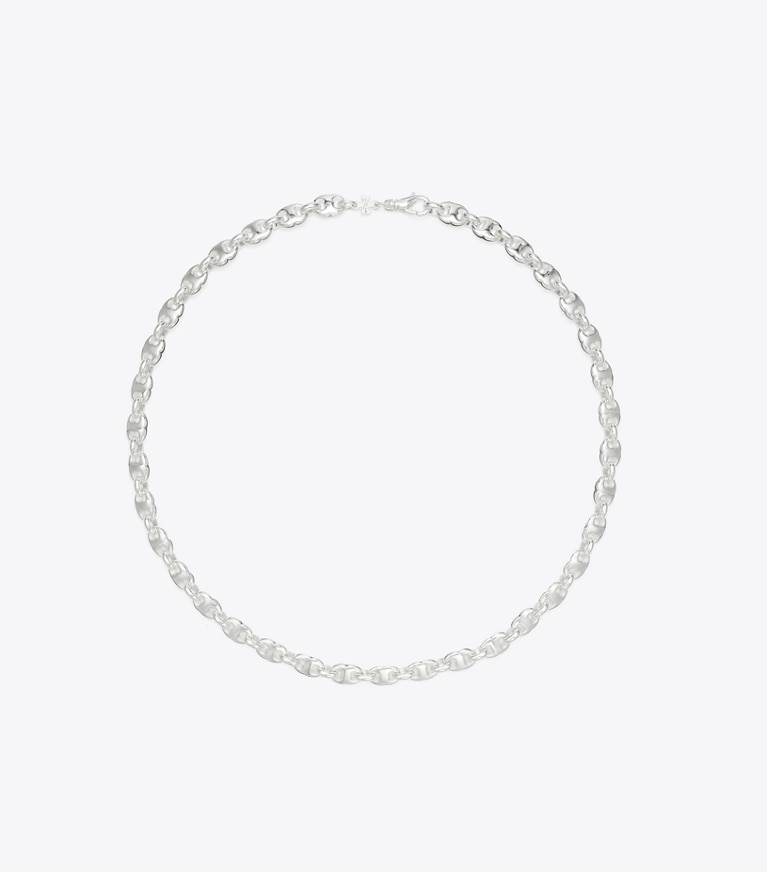 Tory Burch designer ネックレス デリケート ジェミニ ネックレス in Light Silver front
