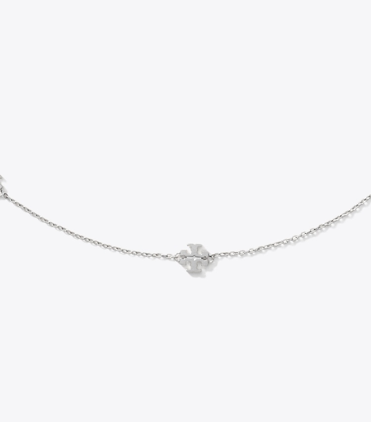 Tory Burch designer necklaces Delicate Icon Necklace in Tory Silver detail
