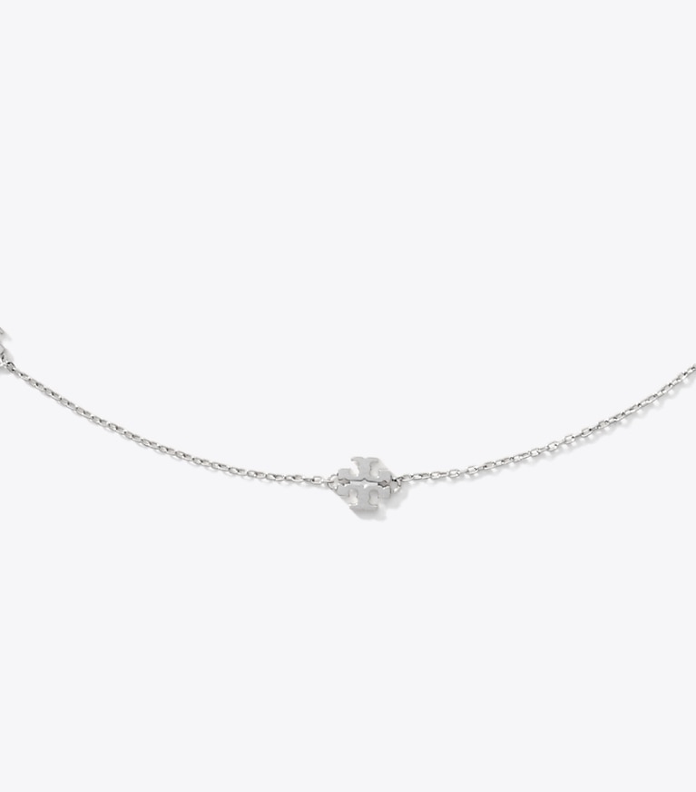Tory Burch designer necklaces Delicate Icon Necklace in Tory Silver detail