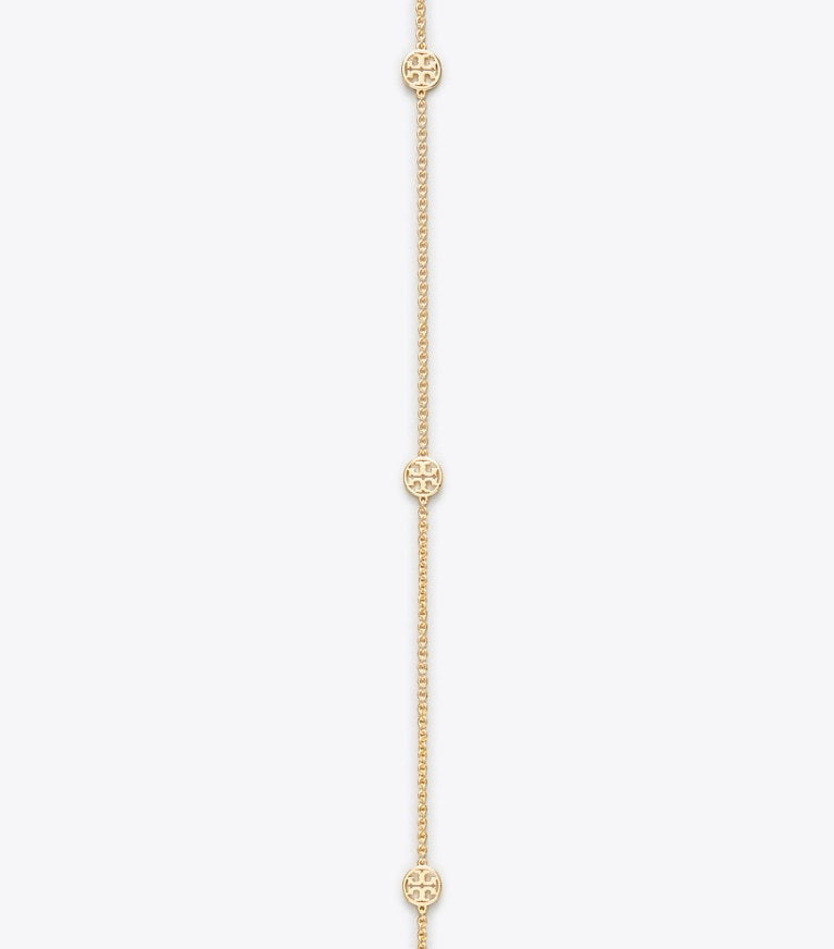 Tory Burch designer necklaces Delicate Miller Long Necklace in Tory Gold front
