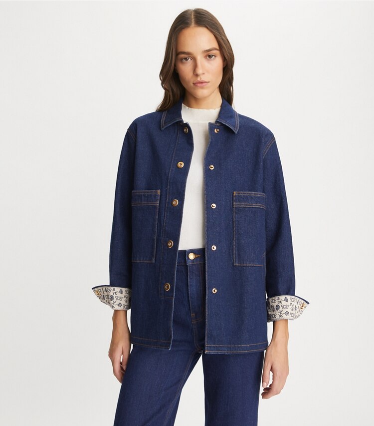 Denim Barn Jacket: Women's Designer Jackets | Tory Burch