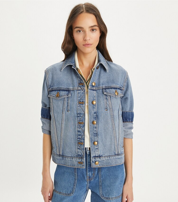 Denim Jacket with Pockets: Women's Designer Jackets | Tory Burch