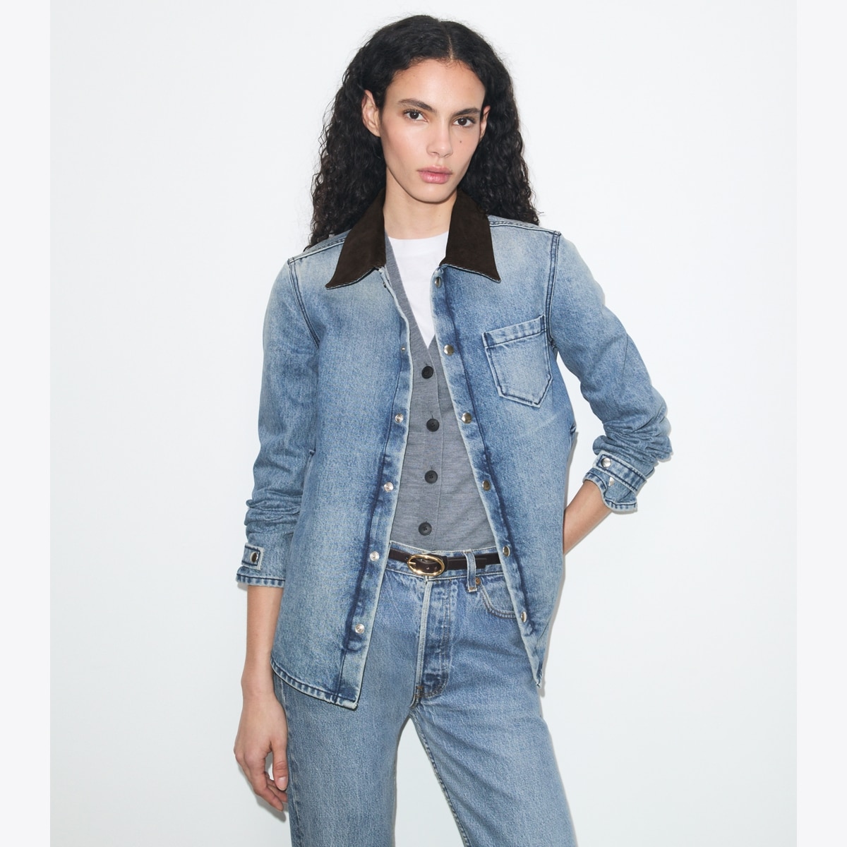 DENIM SHIRT JACKET - thumbnail 2