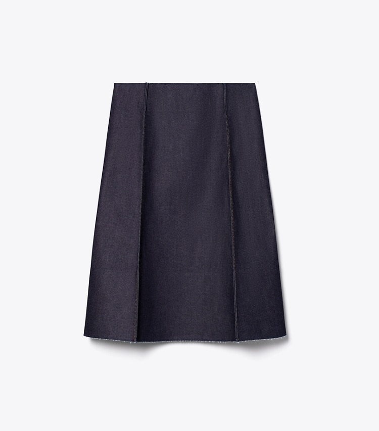 Tory Burch designer ボトムス デニムスカート in Unwashed Raw Indigo front