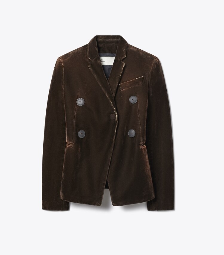 Tory Burch designer jacken Denimblazer in Jasper Brown front