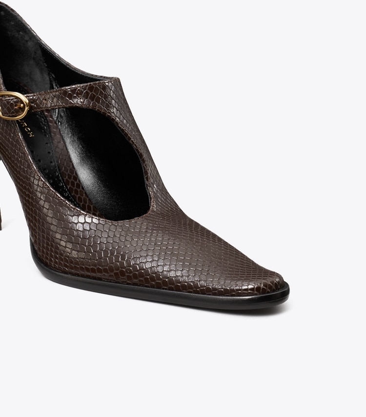 Tory Burch designer escarpins Derbys à boucle à talon twisté in CHOCOLATE informations