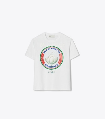 【Tory Burch】ラッキーダックTシャツ Lucky Duck Silk Shirt: Women's Designer Tops | Tory Burch