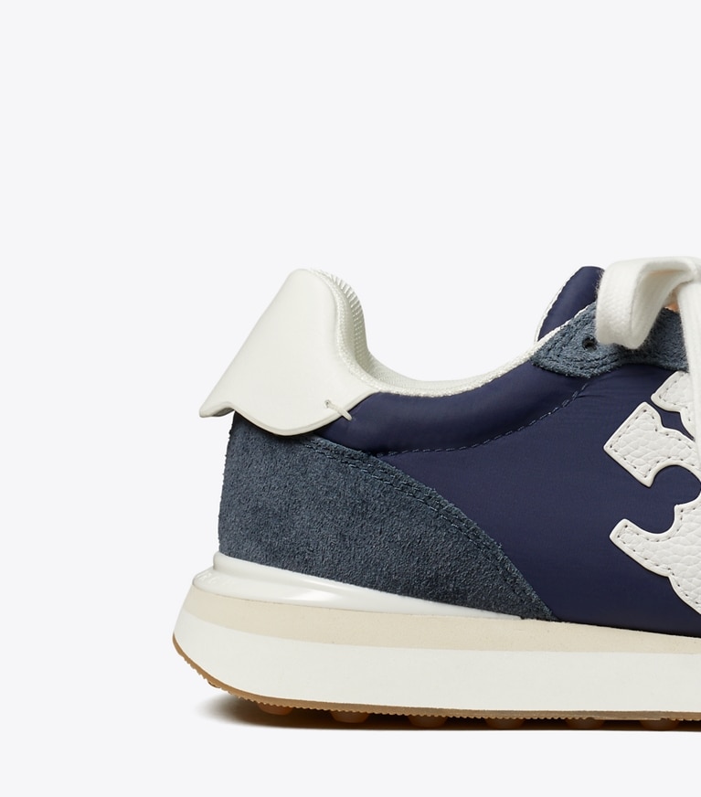 Tory Burch designer sneakers Destiny Trainer in RETRO NAVY/ RETRO NAVY/ WHITE angle