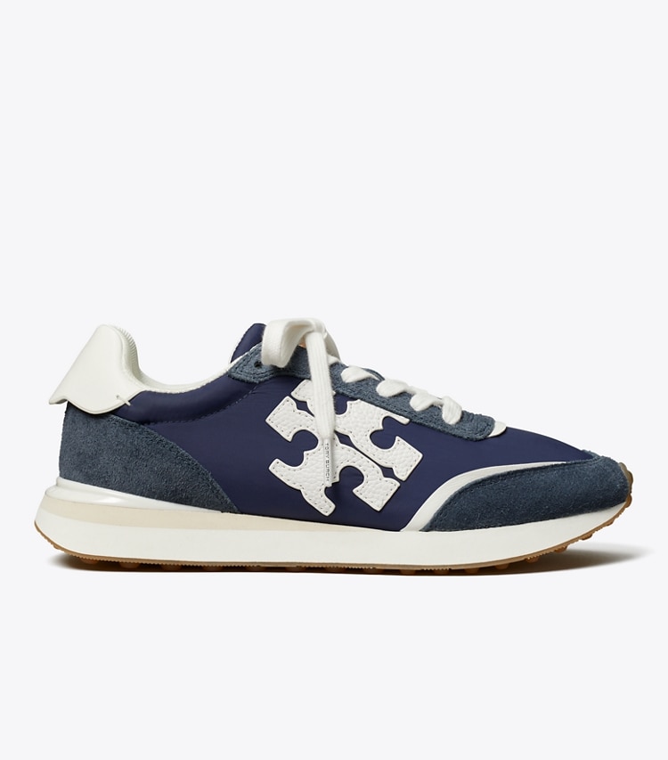 Tory Burch designer sneakers Destiny Trainer in RETRO NAVY/ RETRO NAVY/ WHITE side