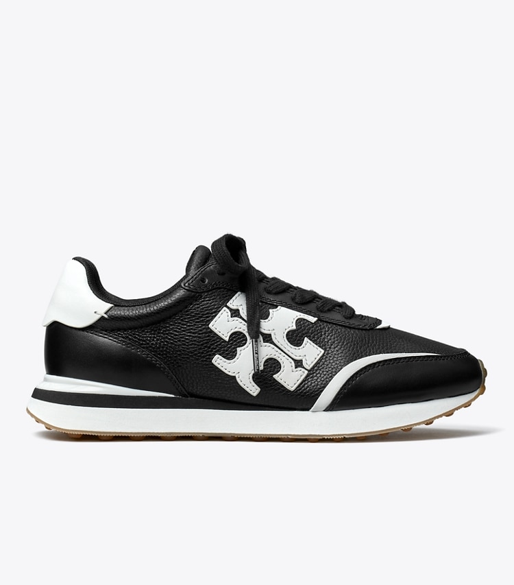 Tory Burch designer sneakers Destiny Trainer in PERFECT BLACK / WHITE side