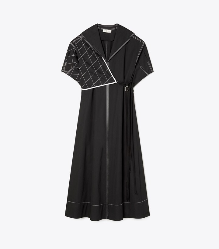 Tory Burch Anja Diamond-Stitch Midi Dress Small 