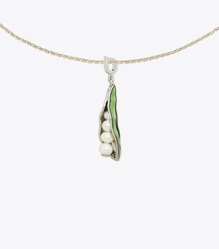 Tory Burch diseñador pasadores para el pelo Dije Curiosity Pea Pod en Green detalle