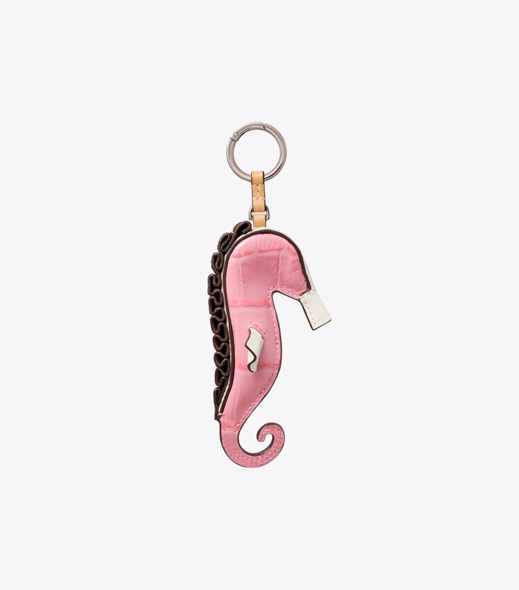 Tory Burch diseñador dijes para bolso y llaveros Dije para bolso con caballito de mar en Rose Sunset frente