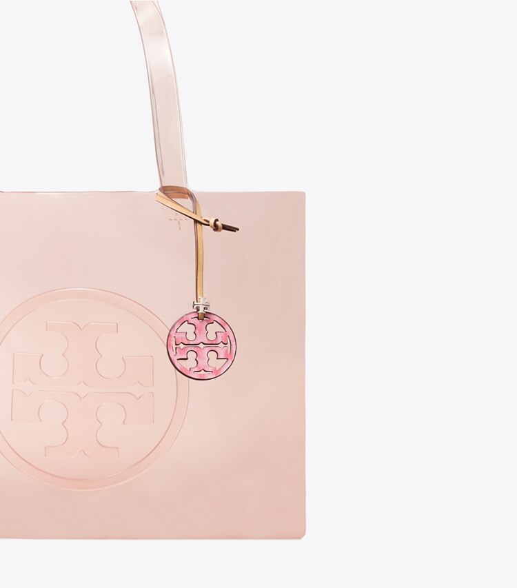 Tory Burch diseñador dijes para bolso y llaveros Dije para bolso con logo Miller en Rose Sunset detalle