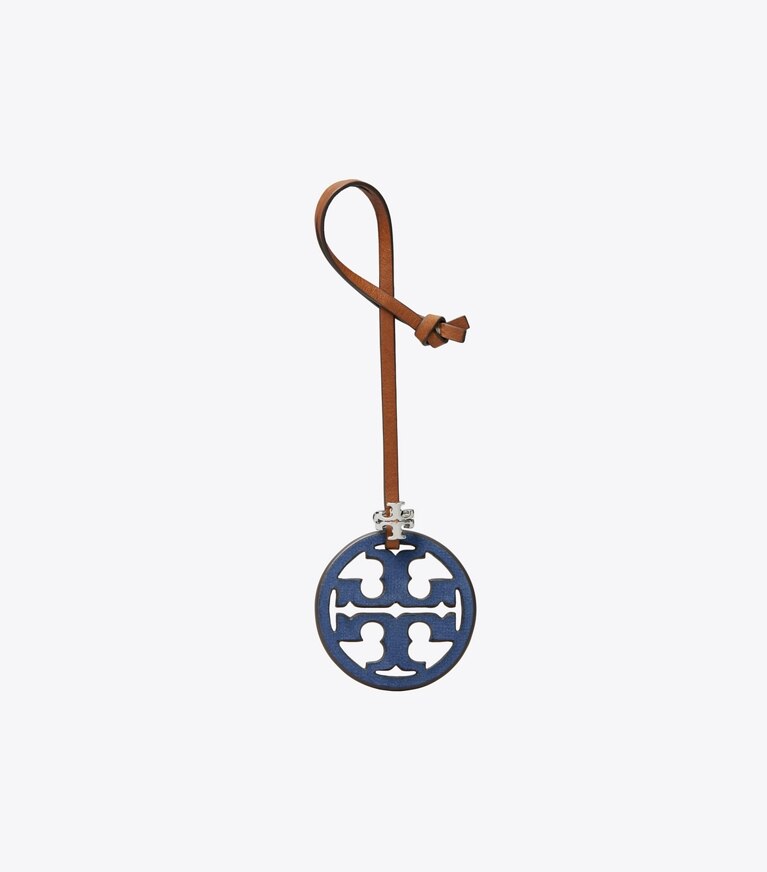 Tory Burch diseñador dijes para bolso y llaveros Dije para bolso con logo Miller en Soft Blue frente