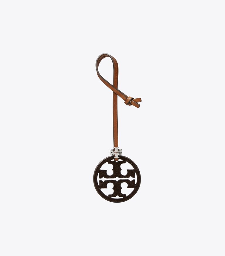 Tory Burch diseñador dijes para bolso y llaveros Dije para bolso con logo Miller en DARK COCOA frente