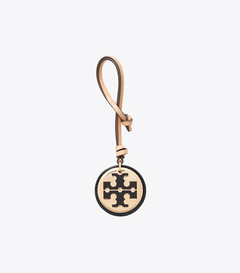 Tory Burch diseñador dijes para bolso y llaveros Dije para bolso de ballerina Reva en Black / Gold frente
