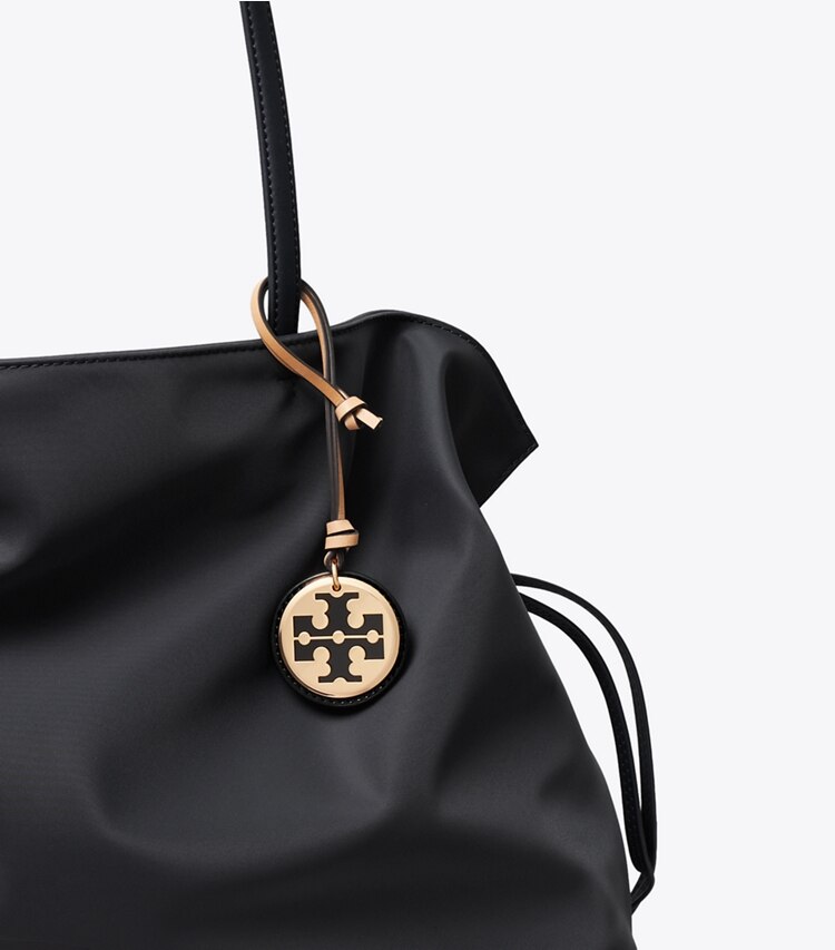 Tory Burch diseñador dijes para bolso y llaveros Dije para bolso de ballet Reva en Black / Gold detalle