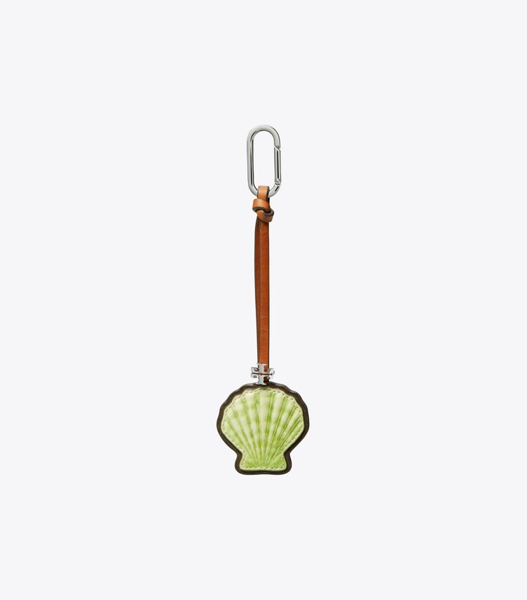 Tory Burch diseñador dijes para bolso y llaveros Dije para bolso de concha de cuero en Multi frente