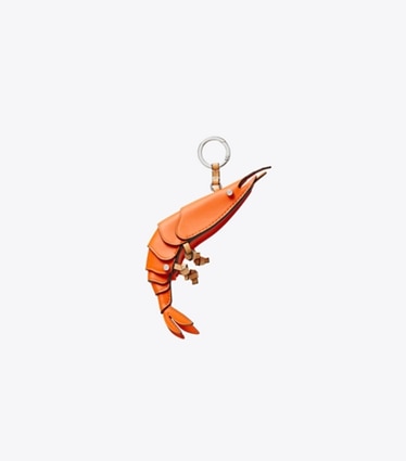 Tory Burch diseñador dijes para bolso y llaveros Dije para bolso de langostino en Orange frente