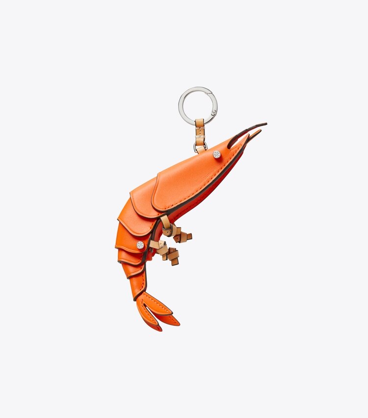 Tory Burch diseñador dijes para bolso y llaveros Dije para bolso de langostino en Orange frente