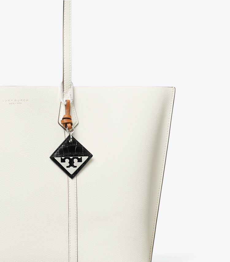 Tory Burch diseñador dijes para bolso y llaveros Dije para llaves con logo oculto y grabado en relieve tipo cocodrilo en Black detalle