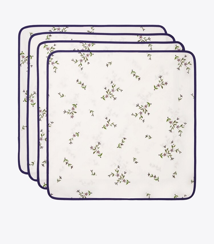 Tory Burch designer linens Dinner Napkin, Set of 4 in NEW IVORY group