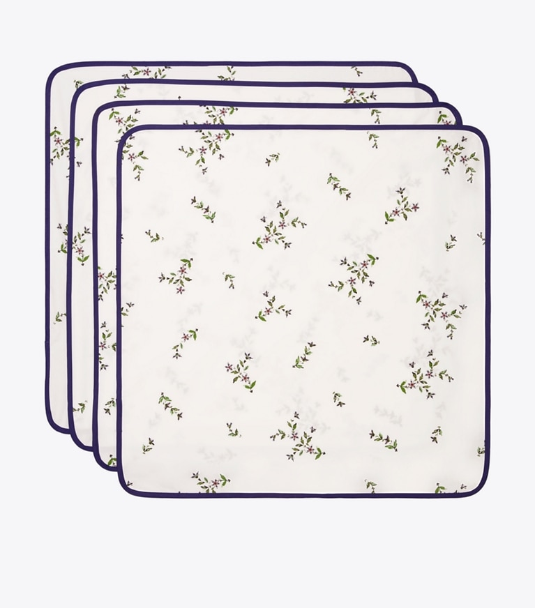 Tory Burch designer linens Dinner Napkin, Set of 4 in NEW IVORY front