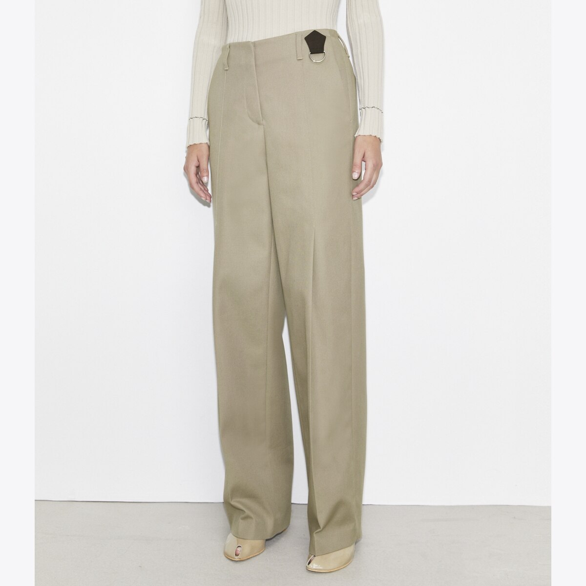 Distressed Cotton Pant: Women's Designer Bottoms | Tory Burch