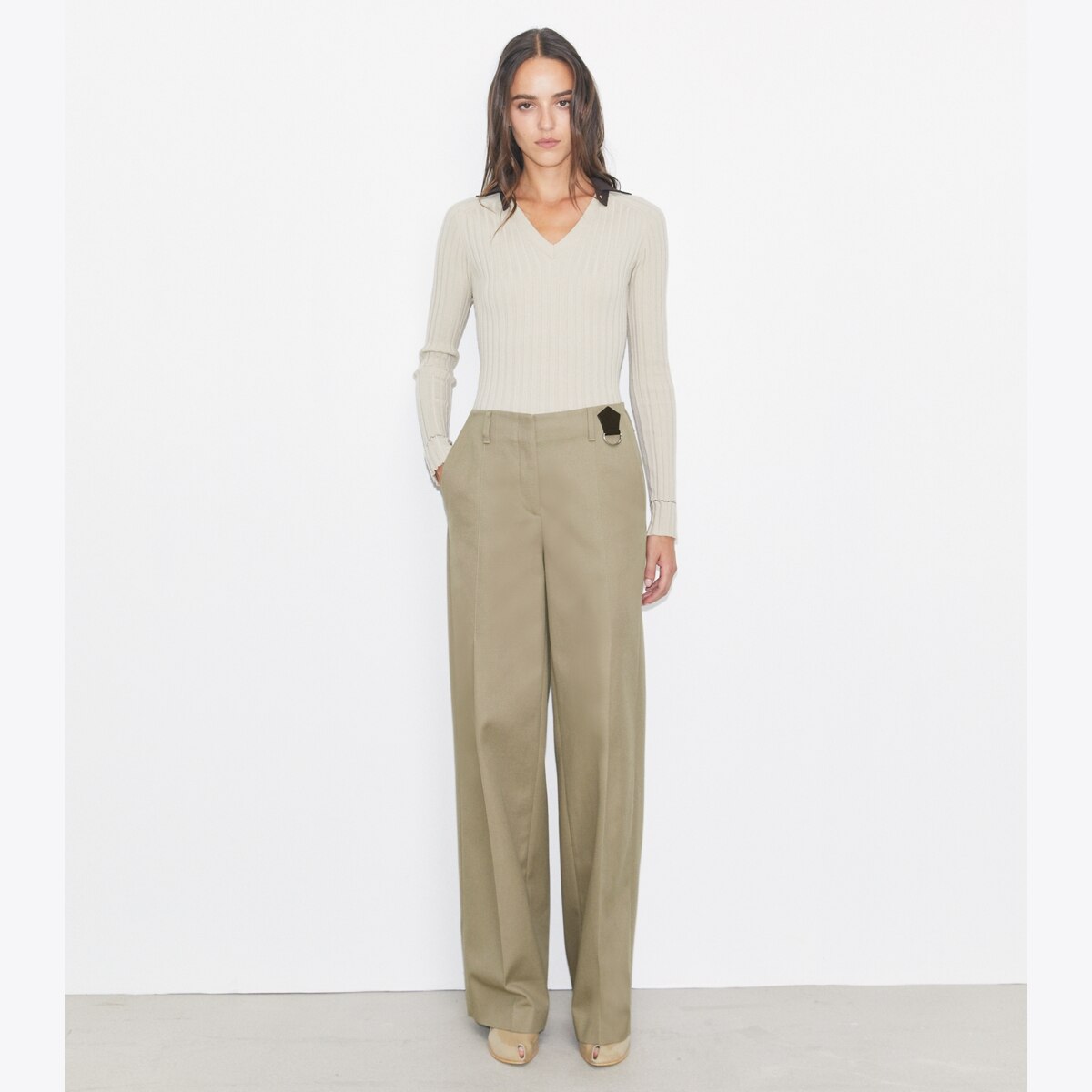 Tory burch パンツ Tailored Drapey Melange Pants: Women's Designer Bottoms