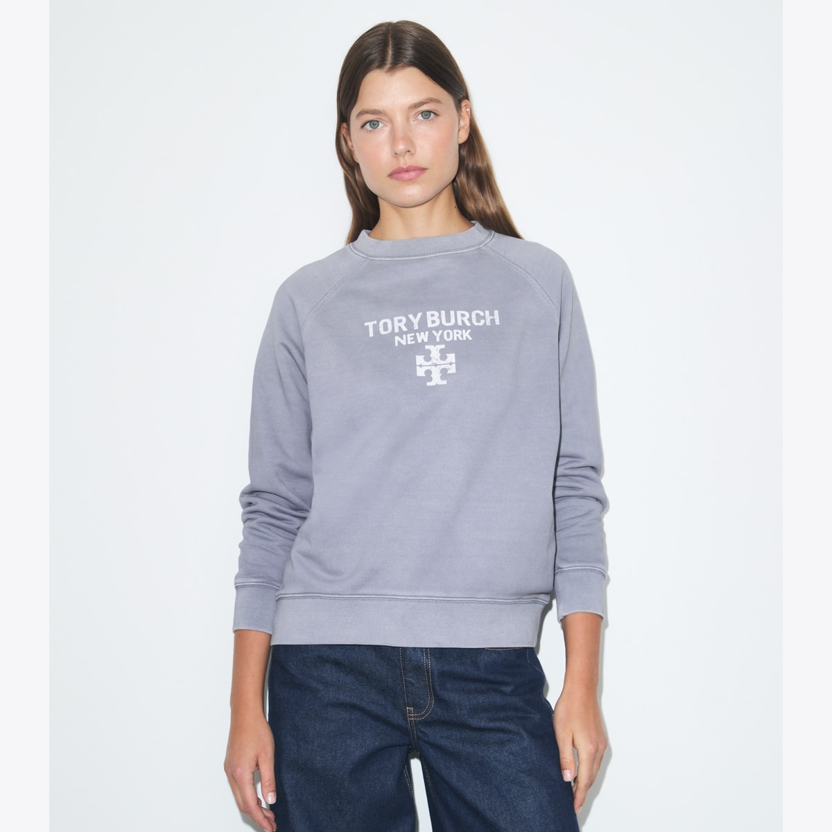 DISTRESSED COTTON SWEATSHIRT - thumbnail 2