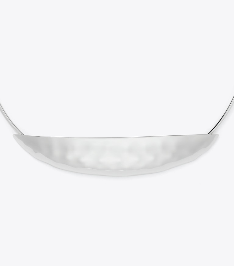 Tory Burch designer necklaces Dome Collar in Light Silver front
