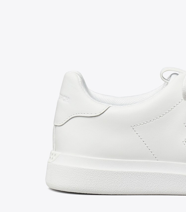 Tory Burch designer sneakers Doppel-T Howell Court in White / White detail