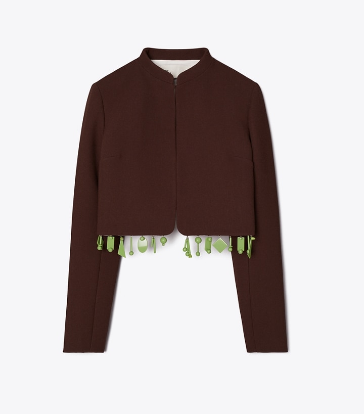 Double-Faced Wool Cropped Jacket: Women's Designer Jackets | Tory Burch