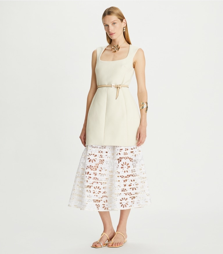 Double-Faced Wool Minidress: Women's Designer Dresses | Tory Burch