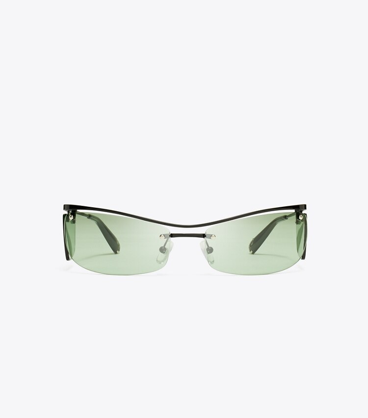 Tory Burch designer sunglasses & eyewear Double-Lens Runway Sunglasses in MINT GREEN 1 front