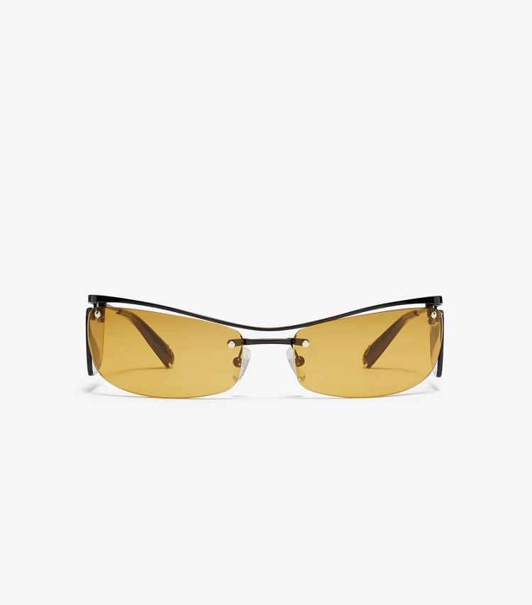 Tory Burch designer sonnenbrillen & brillen Double-Lens Runway Sunglasses in ORANGE/BLUE front