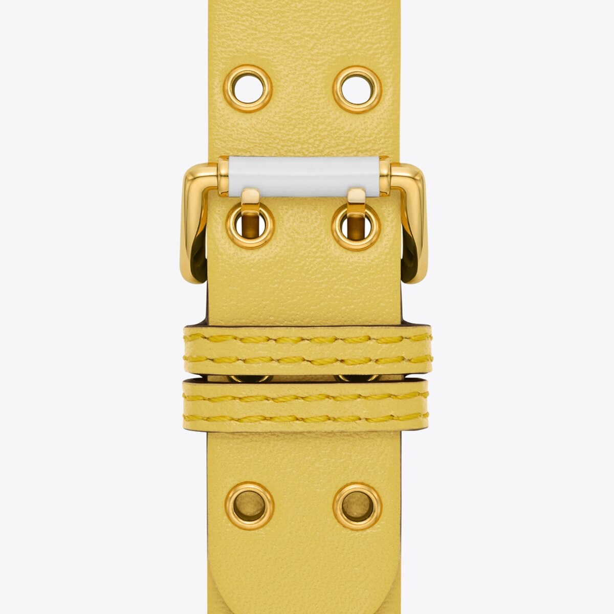 Double Rivets Band for Apple Watch®, Yellow Leather: Women's