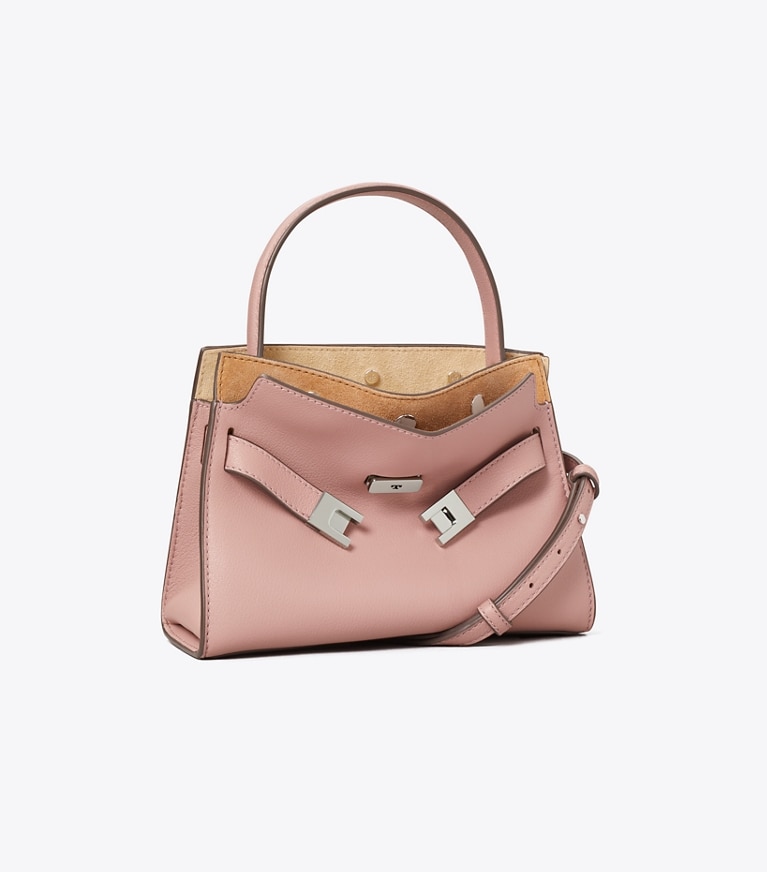 Tory Burch designer sacs à bandoulière Double sac Petite Lee Radziwill in Light Mauve angle
