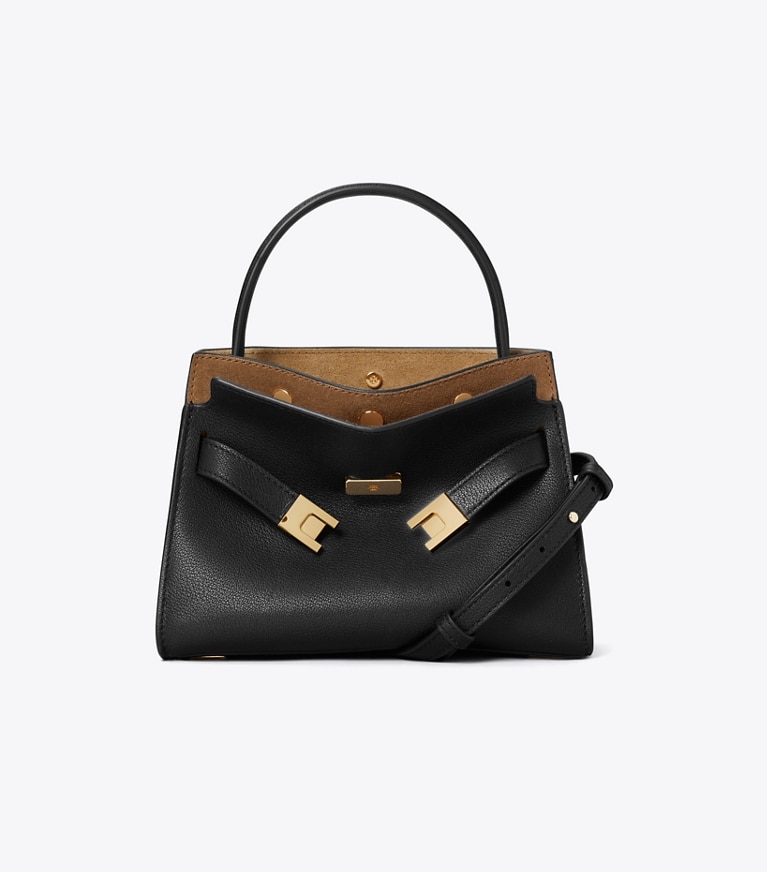 Tory Burch designer sacs à bandoulière Double sac Petite Lee Radziwill in Black front