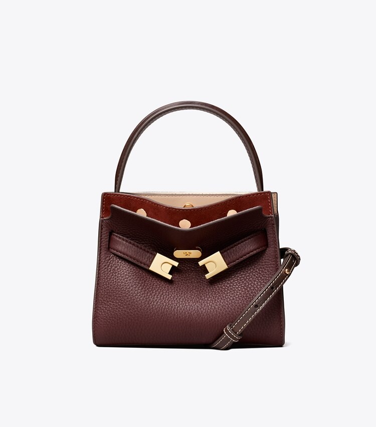 Tory Burch designer sacs à bandoulière Double sac Petite Lee Radziwill in Dark Carmine front