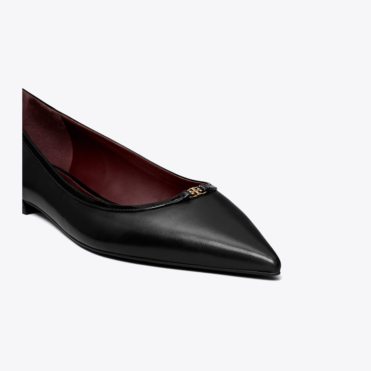 ToryBurch☆ DOUBLE T BUCKLE POINTED-TOE FLAT Double T Buckle Pointed-Toe Flat: Women's Designer Flats