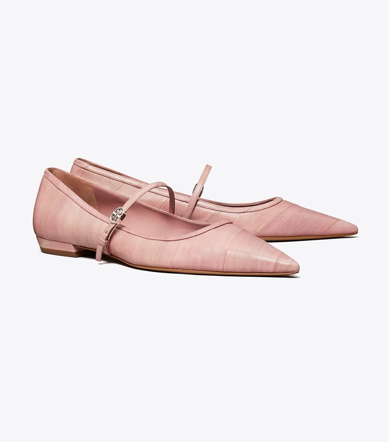 Tory Burch designer flats Double T Buckle Mary Jane in ROSEWOOD / ROSEWOOD angle
